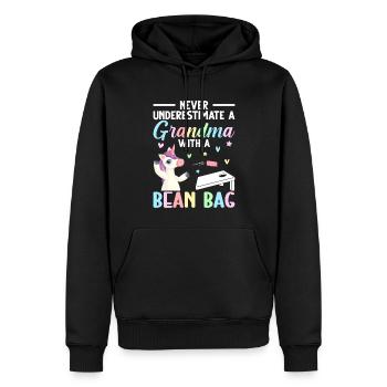 Cornhole-Spielerin Corn Hole - Männer Premium Bio Hoodie - Schwarz - Vorne - Nico (187cm)