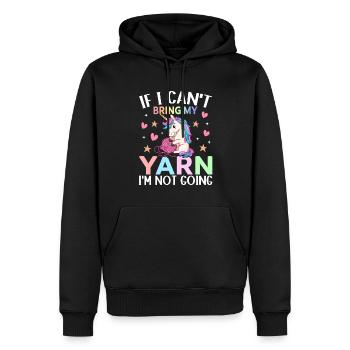 Crochet yarn lover - Men’s Premium Organic Hoodie - black - Front - Nico (187cm)