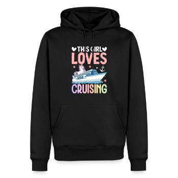 Vacances Cruise Girl - Sweat à capuche Premium bio Homme - noir - Devant - Nico (187cm)