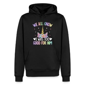 Célébration de la fête du divorce - Sweat à capuche Premium bio Homme - noir - Devant - Nico (187cm)