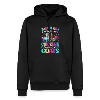 Weibliche Nutztiere - Männer Premium Bio Hoodie - Schwarz - Vorne - Nico (187cm)
