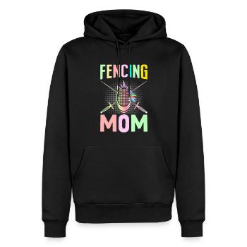 Fechterin Foil Saber Girl - Männer Premium Bio Hoodie - Schwarz - Vorne - Nico (187cm)