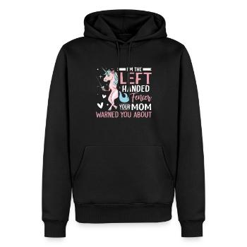 Fechtmädchen - Männer Premium Bio Hoodie - Schwarz - Vorne - Nico (187cm)