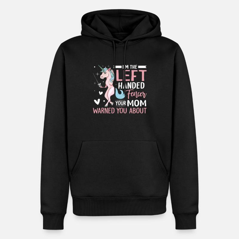 Fechtmädchen - Männer Premium Bio Hoodie - Schwarz