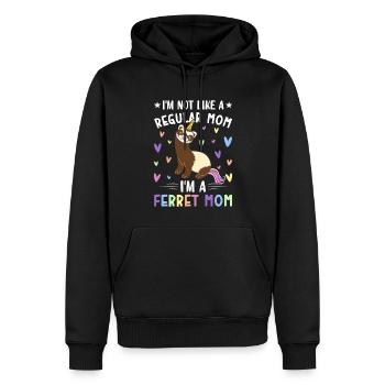 Amante de furet - Sweat à capuche Premium bio Homme - noir - Devant - Nico (187cm)