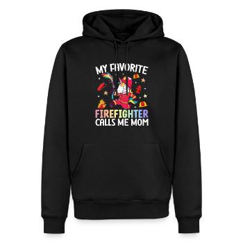 Firefighting - Men’s Premium Organic Hoodie - black - Front - Nico (187cm)