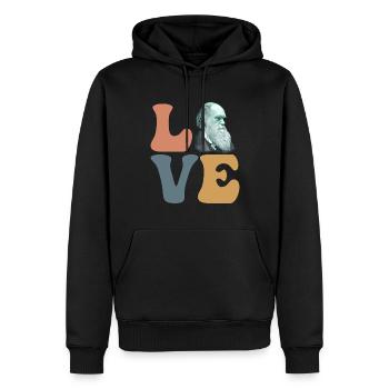 Charles Darwin Evolutionstheorie Atheist - Männer Premium Bio Hoodie - Schwarz - Vorne - Nico (187cm)