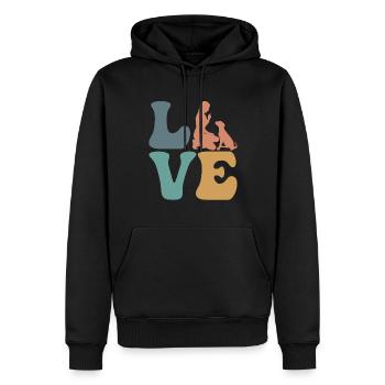 Hundetrainer Hundetraining - Männer Premium Bio Hoodie - Schwarz - Vorne - Nico (187cm)