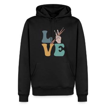 Trommler Trommeln Trommeln - Männer Premium Bio Hoodie - Schwarz - Vorne - Nico (187cm)