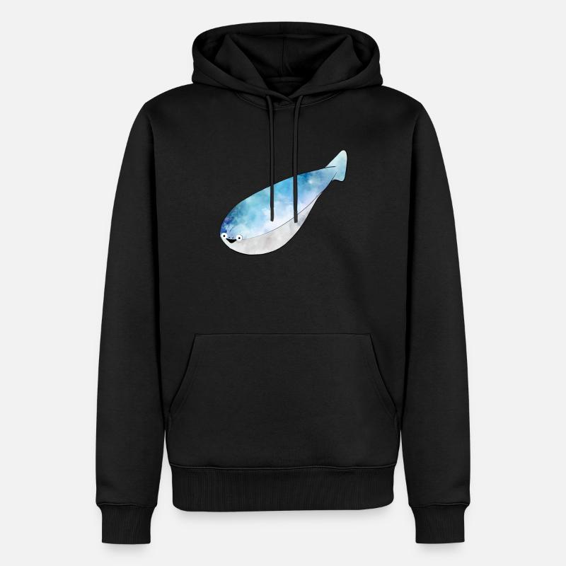 Drôle Sacabambaspis poisson Meme aquarelle - Sweat à capuche Premium bio Homme - noir