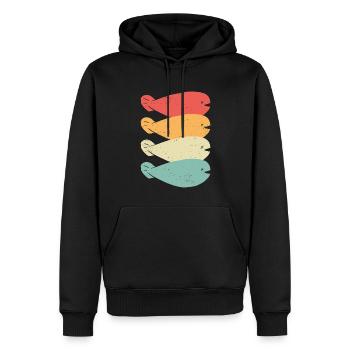 Lustige Sacabambaspis Fisch Meme Retro - Männer Premium Bio Hoodie - Schwarz - Vorne - Nico (187cm)