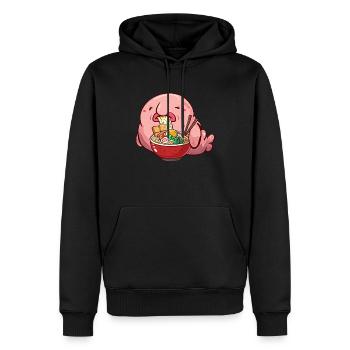 Kawaii Blobfish Ramen Japanisches Essen - Männer Premium Bio Hoodie - Schwarz - Vorne - Nico (187cm)