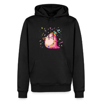 Carnaval Kawaii Blobfish - Sweat à capuche Premium bio Homme - noir - Devant - Nico (187cm)
