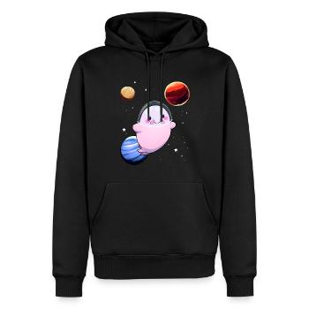 Drôle Blobfish Space Astronaut Planet - Sweat à capuche Premium bio Homme - noir - Devant - Nico (187cm)