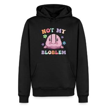 Groovy Blobfish - Sweat à capuche Premium bio Homme - noir - Devant - Nico (187cm)