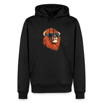 Lunettes de soleil Lion - Sweat à capuche Premium bio Homme - noir - Devant - Nico (187cm)