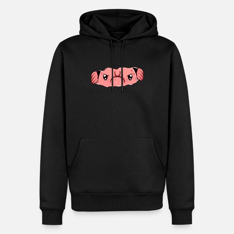 Blobfish Blob Mains - Sweat à capuche Premium bio Homme - noir