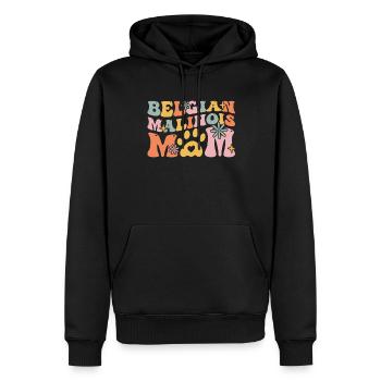 Groovy Chien Maman - Sweat à capuche Premium bio Homme - noir - Devant - Nico (187cm)