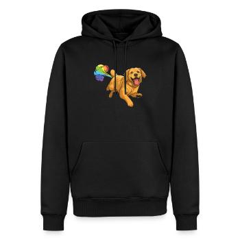 Golden Retriever Drôle Rainbow Pet - Sweat à capuche Premium bio Homme - noir - Devant - Nico (187cm)