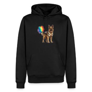 Berger Allemand Drôle Rainbow Pet - Sweat à capuche Premium bio Homme - noir - Devant - Nico (187cm)