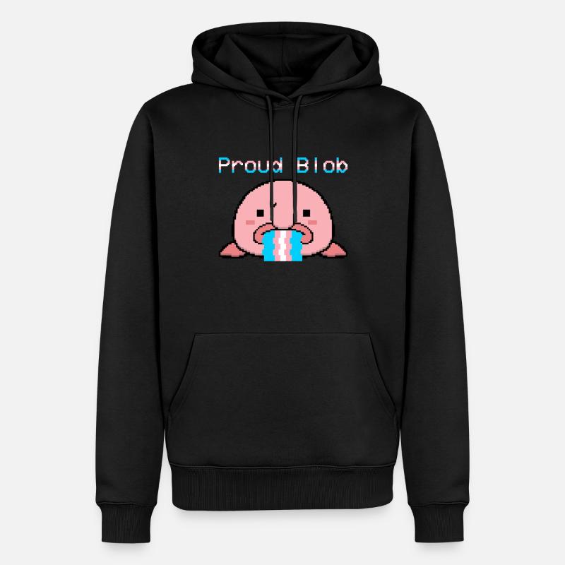 Blobfisch Transgender-Flagge Trans Pride - Männer Premium Bio Hoodie - Schwarz