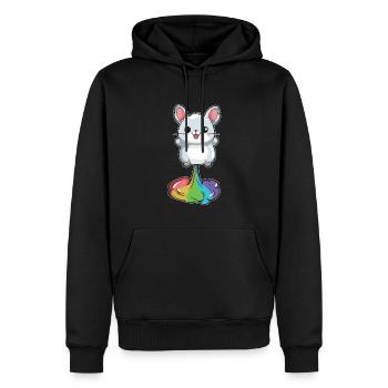 Chinchilla Drôle Arc-en-Ciel Pet - Sweat à capuche Premium bio Homme - noir - Devant - Nico (187cm)