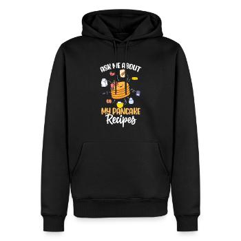 Funny Pancake Maker - Men’s Premium Organic Hoodie - black - Front - Nico (187cm)