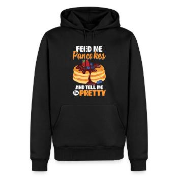 Funny Pancake Maker - Men’s Premium Organic Hoodie - black - Front - Nico (187cm)