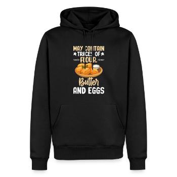 Funny Pancake Maker - Men’s Premium Organic Hoodie - black - Front - Nico (187cm)