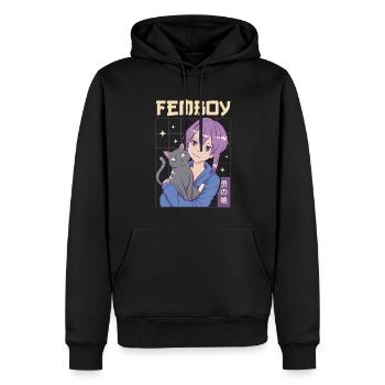Femboy Crossdressing Crossdresser MTF Anime - Männer Premium Bio Hoodie - Schwarz - Vorne - Nico (187cm)