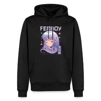 Femboy Crossdressing Crossdresser MTF Anime - Männer Premium Bio Hoodie - Schwarz - Vorne - Nico (187cm)