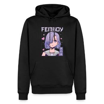Femboy Crossdressing Crossdresser MTF Anime - Männer Premium Bio Hoodie - Schwarz - Vorne - Nico (187cm)