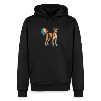 Greyhound Greyhound Drôle Rainbow Pet - Sweat à capuche Premium bio Homme - noir - Devant - Nico (187cm)