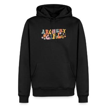 Groovy Archer - Sweat à capuche Premium bio Homme - noir - Devant - Nico (187cm)