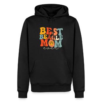 Groovy Dog Beagle-Liebhaber - Männer Premium Bio Hoodie - Schwarz - Vorne - Nico (187cm)