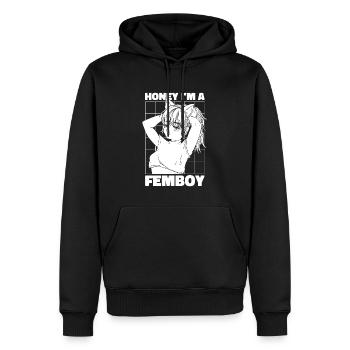 Anime Manga Femboy Anime - Men’s Premium Organic Hoodie - black - Front - Nico (187cm)