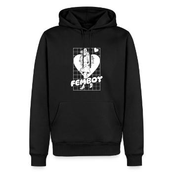 Anime Manga Kawaii Femboy Anime - Männer Premium Bio Hoodie - Schwarz - Vorne - Nico (187cm)