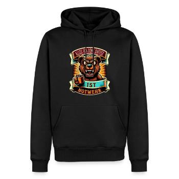Alles Vor Dem 1 Kaffee Ist Notwehr Morgenmuffel - Männer Premium Bio Hoodie - Schwarz - Vorne - Nico (187cm)