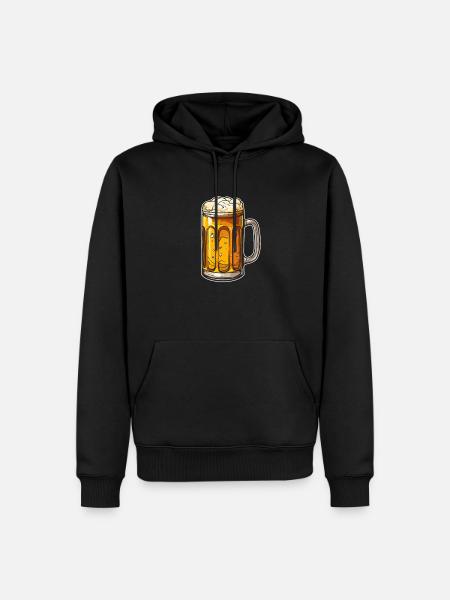 Bier Bierliebhaber Cool - Männer Premium Bio Hoodie - Schwarz