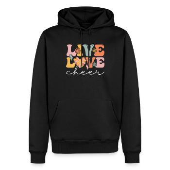Groovy Cheerleading Cheerleader Cheer Squad - Sweat à capuche Premium bio Homme - noir - Devant - Nico (187cm)