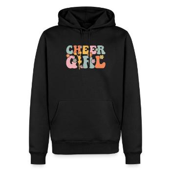 Groovy Cheerleading Cheerleader Cheer Squad - Sweat à capuche Premium bio Homme - noir - Devant - Nico (187cm)