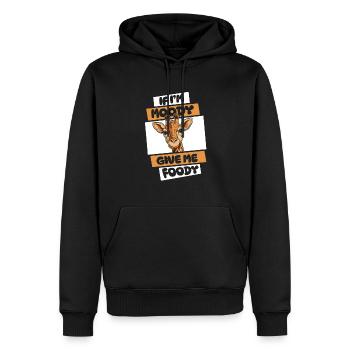 Girafe Drôle Si Dans Moody Donnez-moi Foody - Sweat à capuche Premium bio Homme - noir - Devant - Nico (187cm)