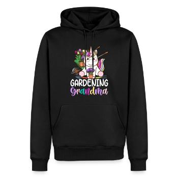 Jardinière Amoureuse Des Plantes - Sweat à capuche Premium bio Homme - noir - Devant - Nico (187cm)