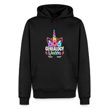 Généalogie généalogiste - Sweat à capuche Premium bio Homme - noir - Devant - Nico (187cm)
