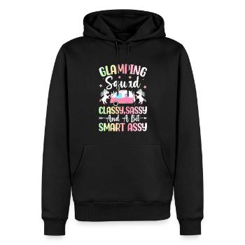 Glamping Team Glamper - Männer Premium Bio Hoodie - Schwarz - Vorne - Nico (187cm)
