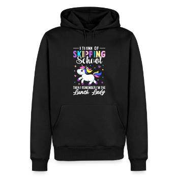 Cafeteria-Besatzung - Männer Premium Bio Hoodie - Schwarz - Vorne - Nico (187cm)