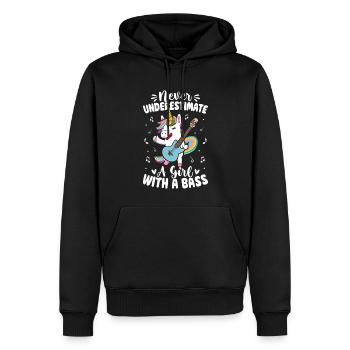 Bass Girl Bassiste - Sweat à capuche Premium bio Homme - noir - Devant - Nico (187cm)