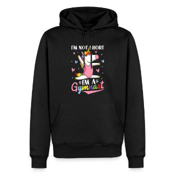 Roue de charrette de gymnastique drôle - Sweat à capuche Premium bio Homme - noir - Devant - Nico (187cm)