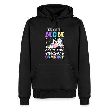 Gymnastique Roue De Charrette Fille - Sweat à capuche Premium bio Homme - noir - Devant - Nico (187cm)