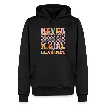 Groovy Clarinet Girl Klarinettenspielerin - Männer Premium Bio Hoodie - Schwarz - Vorne - Nico (187cm)